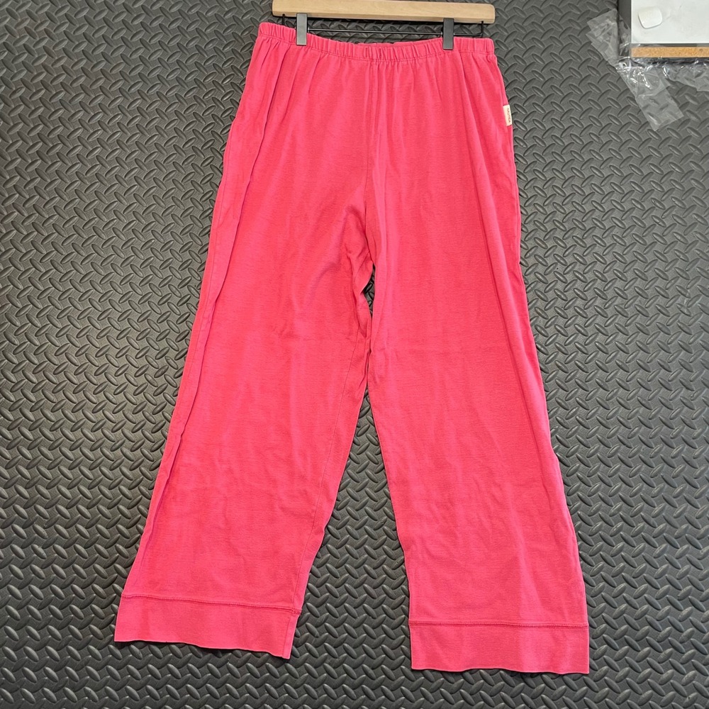 Y2K Náutica Red Sleepwear Wide Leg Cotton Pajama Pants Women's Size Medium